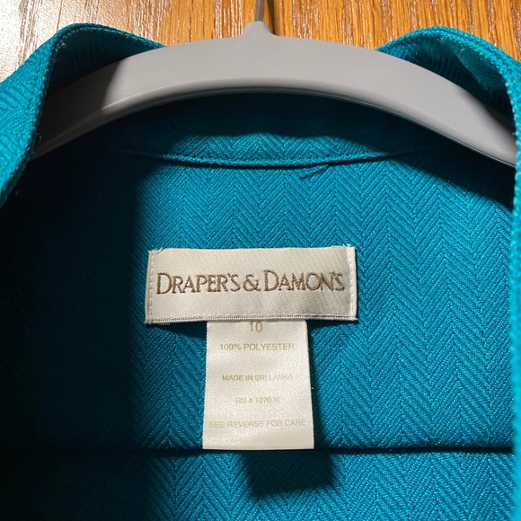 •DRAPER’S & DAMON’S• Size 10 • Teal Blazer - Picture 3 of 9